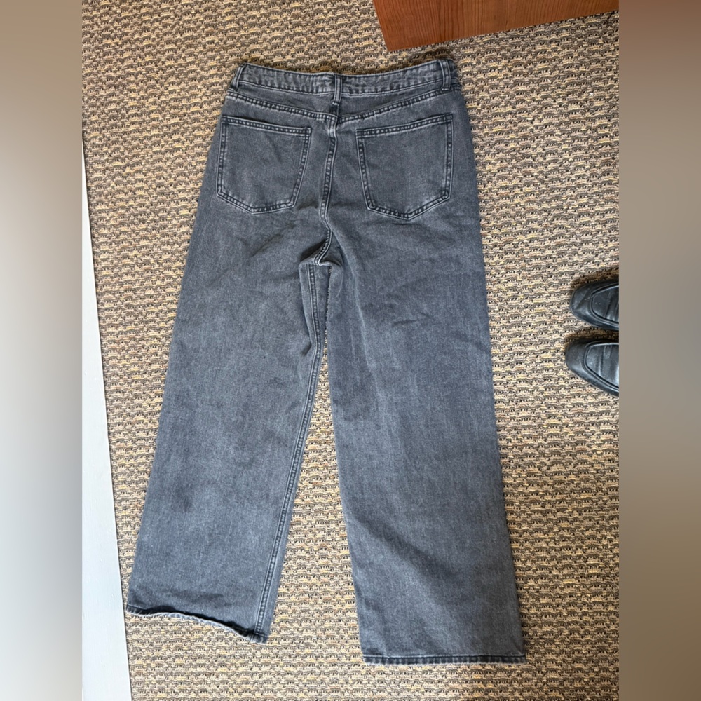 4/$20 ✨ Forever 21 Premium Black Wash Jeans Rhinestone Cutout Knee Size 31 - Picture 6 of 7